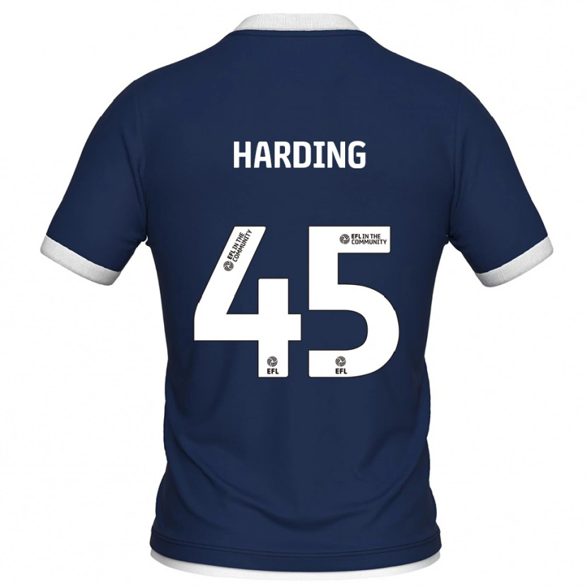 Danxen Kvinder Wes Harding #45 Marine Hvid Hjemmebane Spillertrøjer 2025/26 Trøje T-Shirt