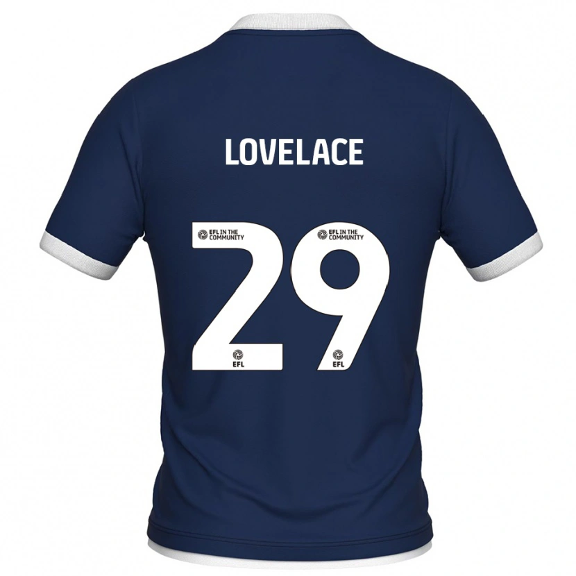 Danxen Kvinder Zak Lovelace #29 Marine Hvid Hjemmebane Spillertrøjer 2025/26 Trøje T-Shirt
