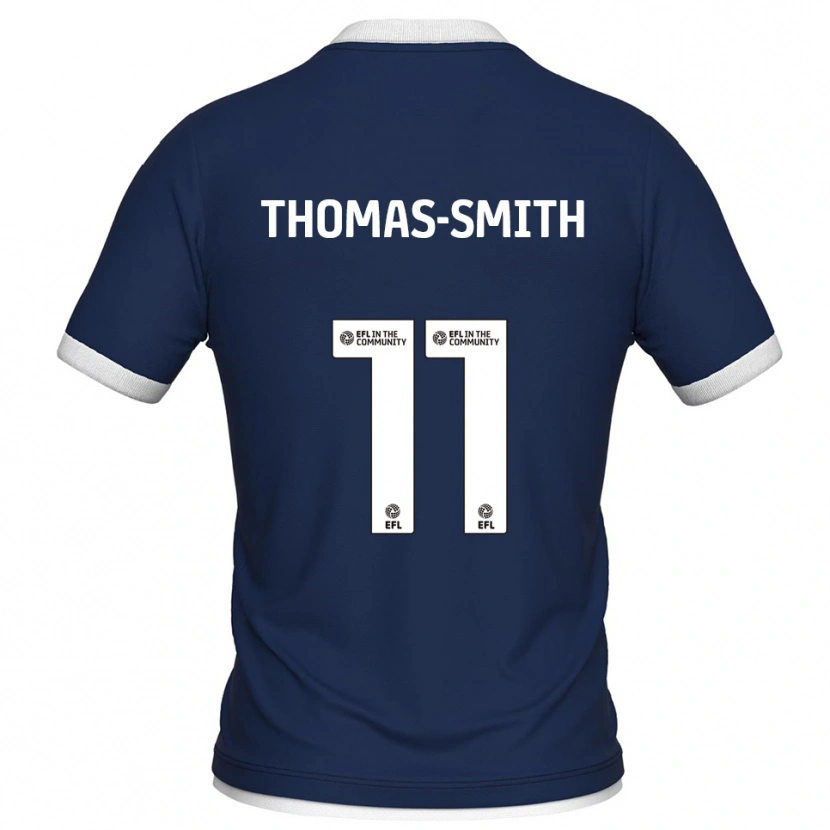 Danxen Kvinder Jaydon Thomas-Smith #11 Marine Hvid Hjemmebane Spillertrøjer 2025/26 Trøje T-Shirt