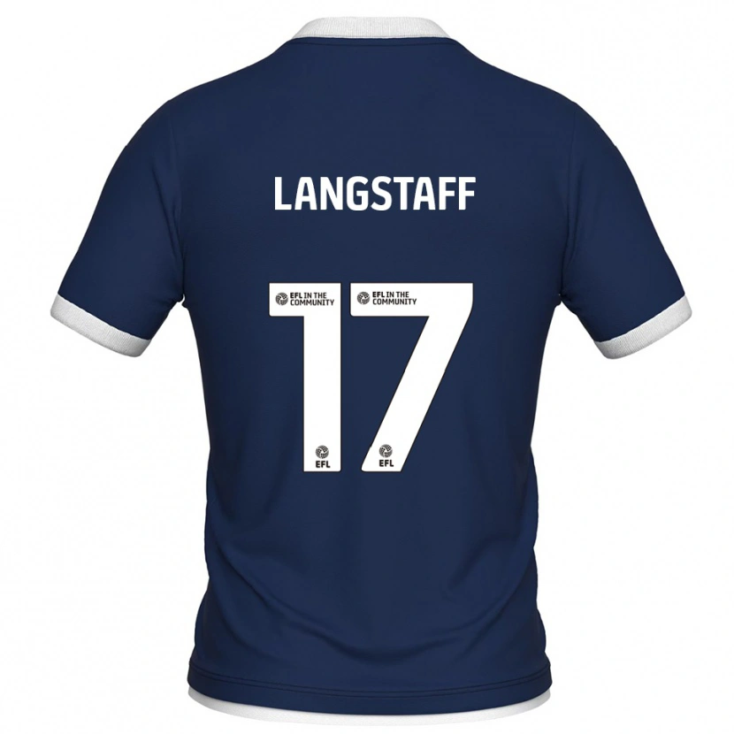 Danxen Kvinder Macaulay Langstaff #17 Marine Hvid Hjemmebane Spillertrøjer 2025/26 Trøje T-Shirt
