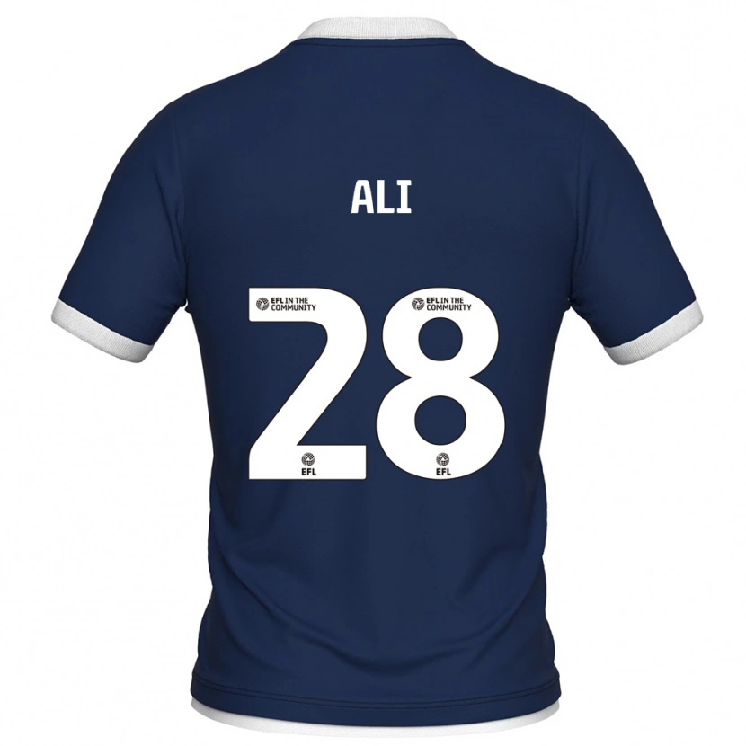 Danxen Kvinder Francesca Ali #28 Marine Hvid Hjemmebane Spillertrøjer 2025/26 Trøje T-Shirt