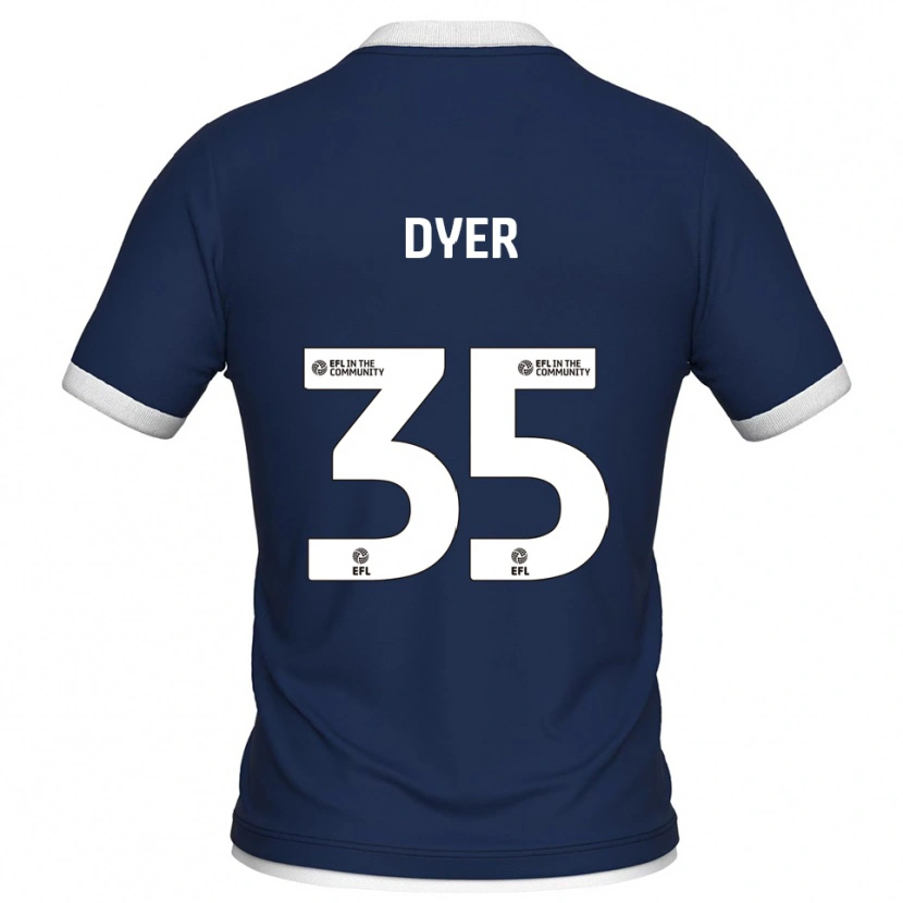 Danxen Kvinder Jet Dyer #35 Marine Hvid Hjemmebane Spillertrøjer 2025/26 Trøje T-Shirt