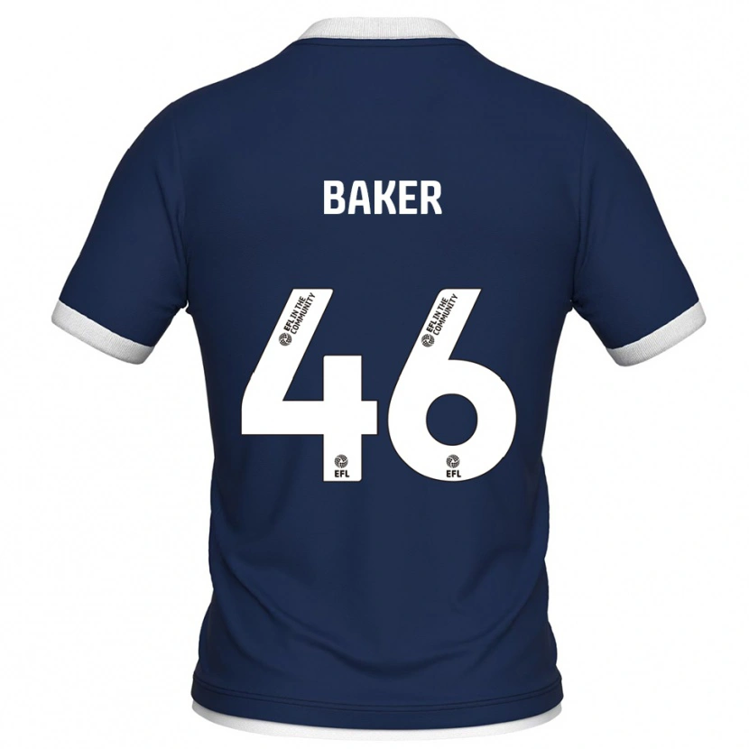 Danxen Kvinder Frankie Baker #46 Marine Hvid Hjemmebane Spillertrøjer 2025/26 Trøje T-Shirt
