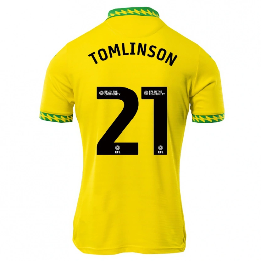 Danxen Kvinder Lauren Tomlinson #21 Hvid Grøn Hjemmebane Spillertrøjer 2025/26 Trøje T-Shirt
