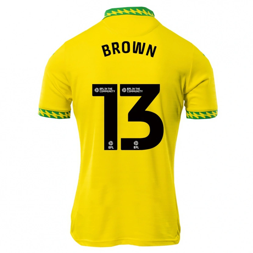 Danxen Kvinder Mason Brown #13 Hvid Grøn Hjemmebane Spillertrøjer 2025/26 Trøje T-Shirt
