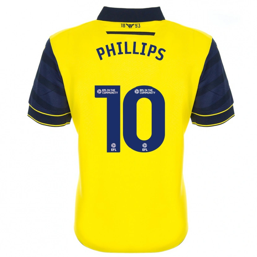 Danxen Kvinder Matt Phillips #10 Gul Marine Hjemmebane Spillertrøjer 2025/26 Trøje T-Shirt