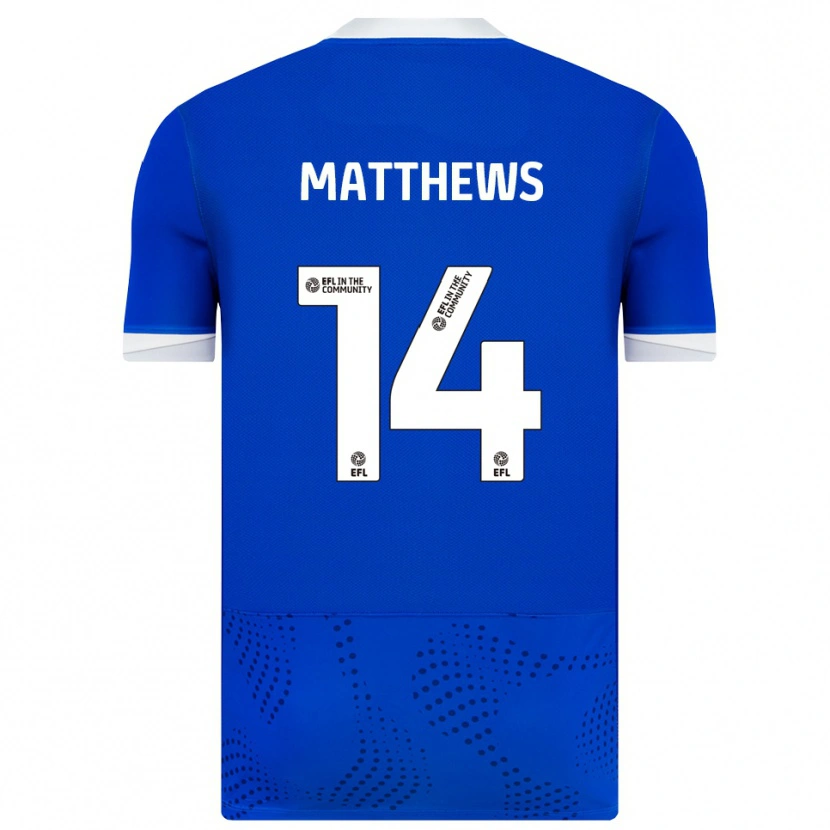 Danxen Kvinder Hayden Matthews #14 Blå Hvid Hjemmebane Spillertrøjer 2025/26 Trøje T-Shirt
