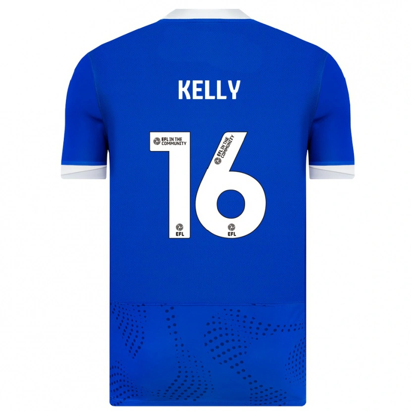 Danxen Kvinder Liam Kelly #16 Blå Hvid Hjemmebane Spillertrøjer 2025/26 Trøje T-Shirt