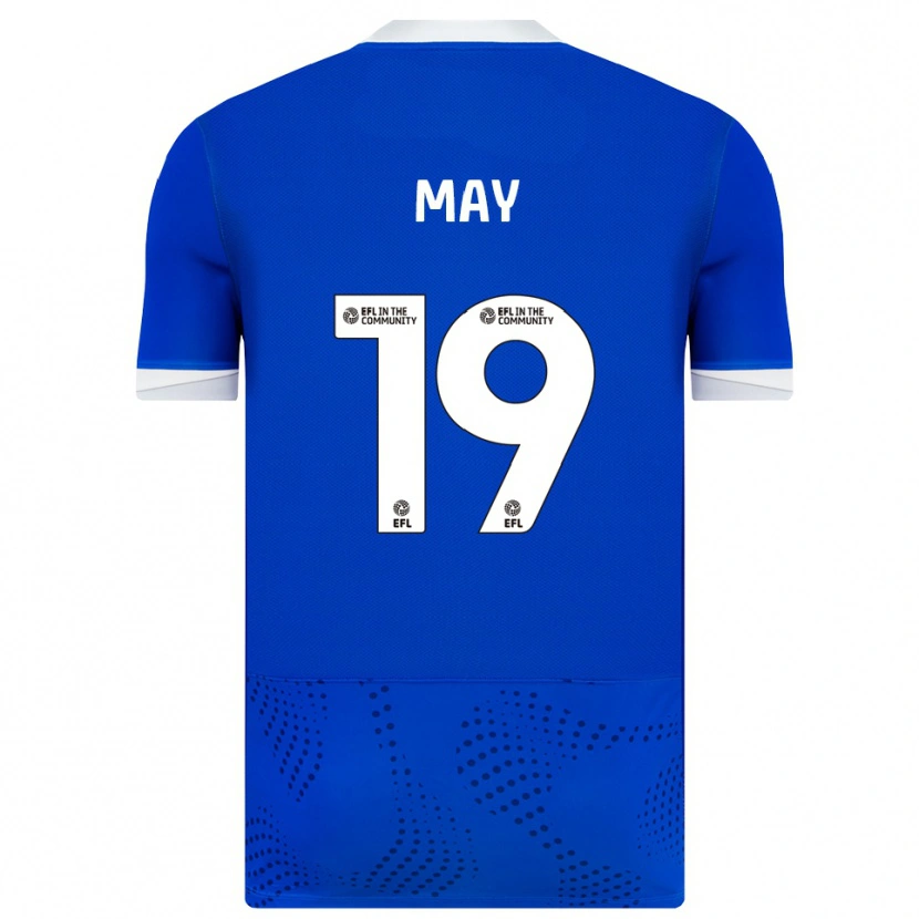 Danxen Kvinder Connor May #19 Blå Hvid Hjemmebane Spillertrøjer 2025/26 Trøje T-Shirt