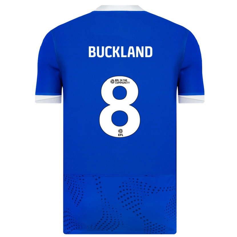 Danxen Kvinder Reggie Buckland #8 Blå Hvid Hjemmebane Spillertrøjer 2025/26 Trøje T-Shirt
