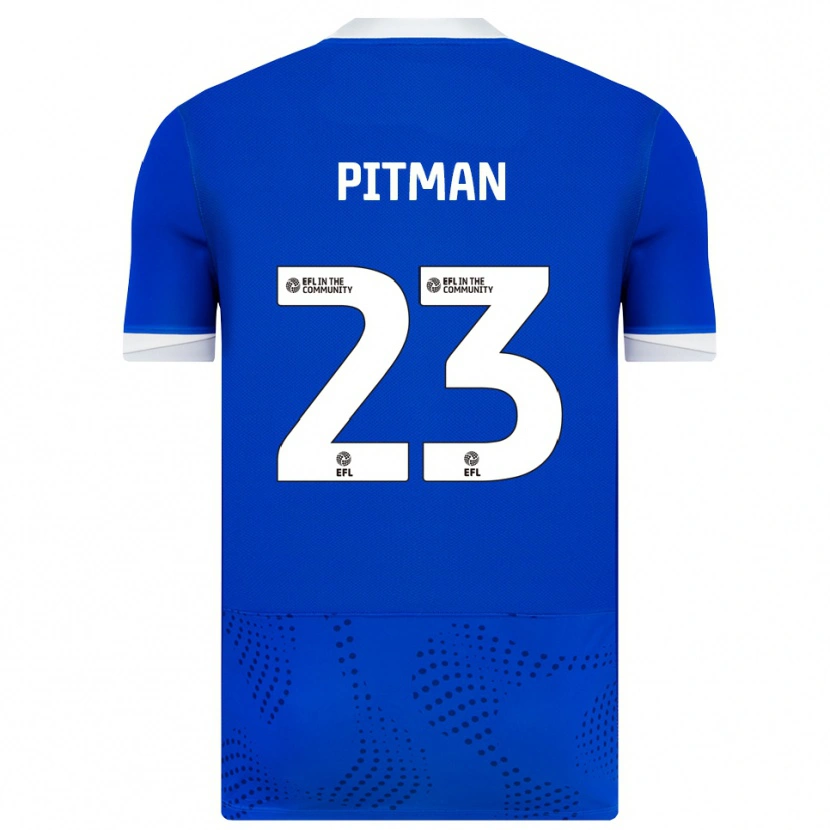 Danxen Kvinder Emily Pitman #23 Blå Hvid Hjemmebane Spillertrøjer 2025/26 Trøje T-Shirt