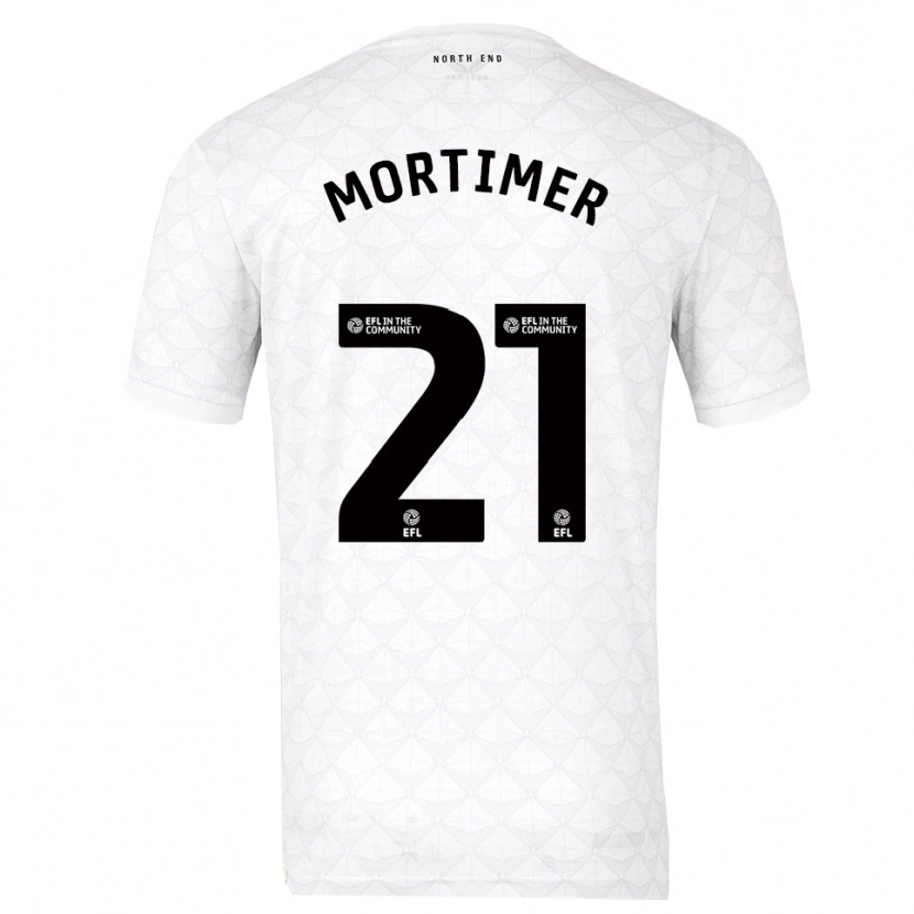 Danxen Kvinder Jodie Mortimer #21 Hvid Rød Hjemmebane Spillertrøjer 2025/26 Trøje T-Shirt