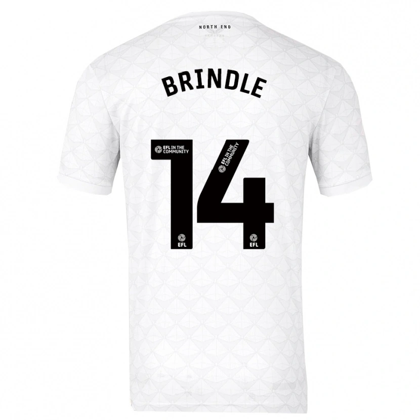 Danxen Kvinder Jonny Brindle #14 Hvid Rød Hjemmebane Spillertrøjer 2025/26 Trøje T-Shirt