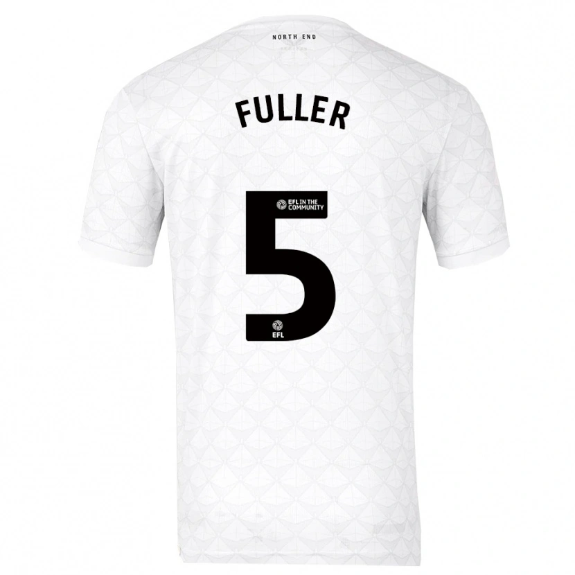 Danxen Kvinder Olivia Fuller #5 Hvid Rød Hjemmebane Spillertrøjer 2025/26 Trøje T-Shirt