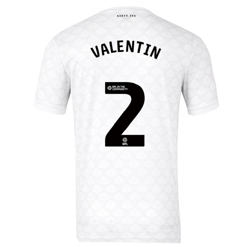 Danxen Kvinder Pol Valentín #2 Hvid Rød Hjemmebane Spillertrøjer 2025/26 Trøje T-Shirt