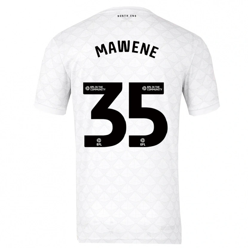 Danxen Kvinder Noah Mawene #35 Hvid Rød Hjemmebane Spillertrøjer 2025/26 Trøje T-Shirt