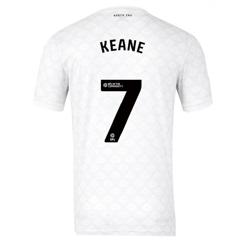 Danxen Kvinder Will Keane #7 Hvid Rød Hjemmebane Spillertrøjer 2025/26 Trøje T-Shirt