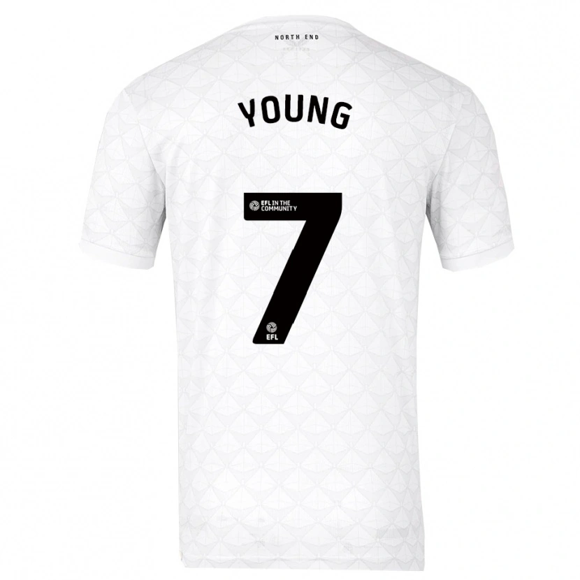 Danxen Kvinder Danielle Young #7 Hvid Rød Hjemmebane Spillertrøjer 2025/26 Trøje T-Shirt