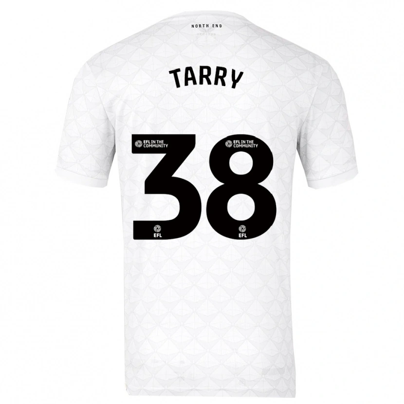 Danxen Kvinder Troy Tarry #38 Hvid Rød Hjemmebane Spillertrøjer 2025/26 Trøje T-Shirt