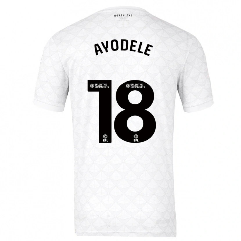 Danxen Kvinder Michael Ayodele #18 Hvid Rød Hjemmebane Spillertrøjer 2025/26 Trøje T-Shirt