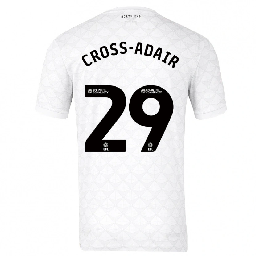 Danxen Kvinder Finlay Cross-Adair #29 Hvid Rød Hjemmebane Spillertrøjer 2025/26 Trøje T-Shirt