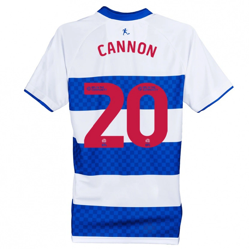 Danxen Kvinder Reggie Cannon #20 Blå Hvid Hjemmebane Spillertrøjer 2025/26 Trøje T-Shirt
