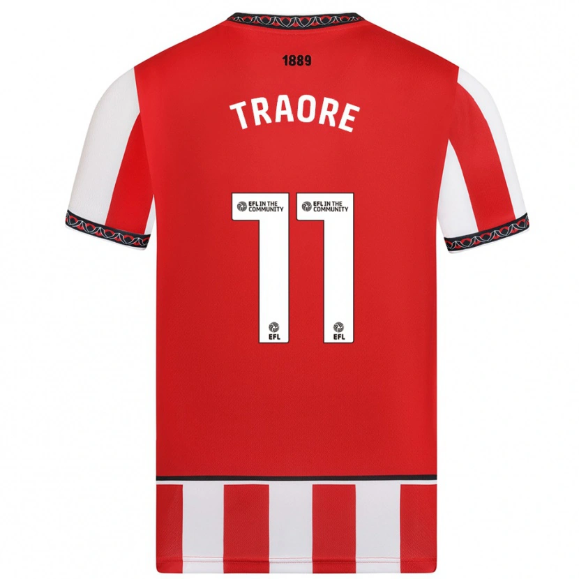 Danxen Kvinder Bénie Traoré #11 Rød Hvid Hjemmebane Spillertrøjer 2025/26 Trøje T-Shirt