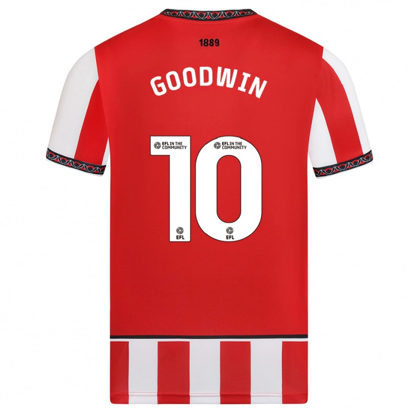 Danxen Kvinder Isobel Goodwin #10 Rød Hvid Hjemmebane Spillertrøjer 2025/26 Trøje T-Shirt