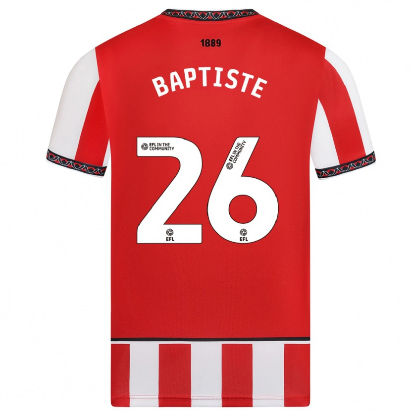 Danxen Kvinder Jamal Baptiste #26 Rød Hvid Hjemmebane Spillertrøjer 2025/26 Trøje T-Shirt