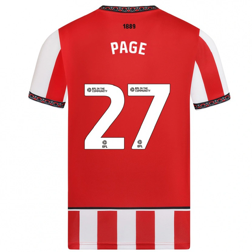 Danxen Kvinder Olivia Page #27 Rød Hvid Hjemmebane Spillertrøjer 2025/26 Trøje T-Shirt