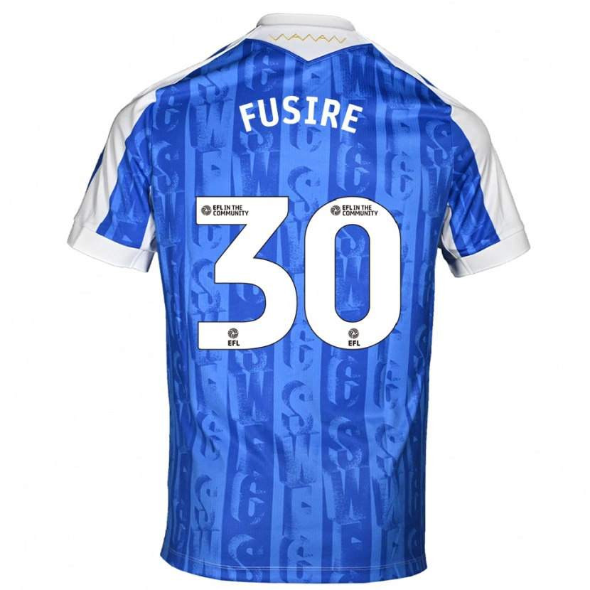 Danxen Kvinder Sean Fusire #30 Blå Hvid Hjemmebane Spillertrøjer 2025/26 Trøje T-Shirt