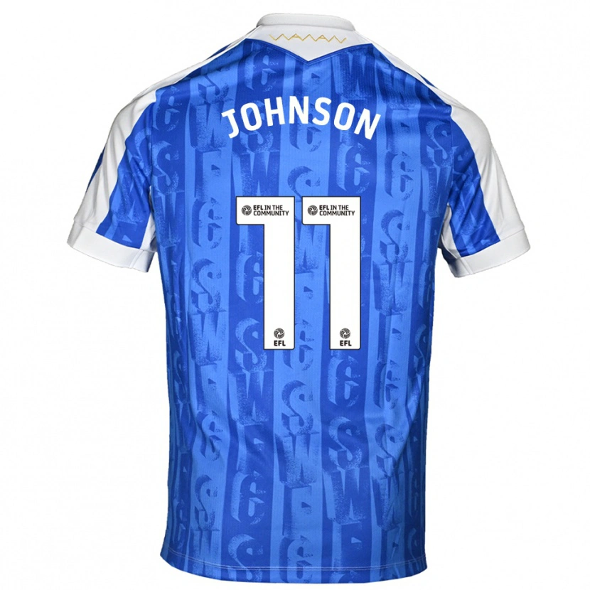 Danxen Kvinder Reece Johnson #11 Blå Hvid Hjemmebane Spillertrøjer 2025/26 Trøje T-Shirt