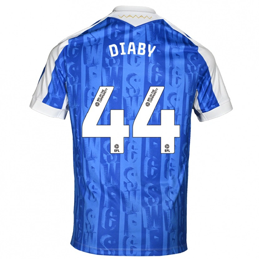 Danxen Kvinder Momo Diaby #44 Blå Hvid Hjemmebane Spillertrøjer 2025/26 Trøje T-Shirt