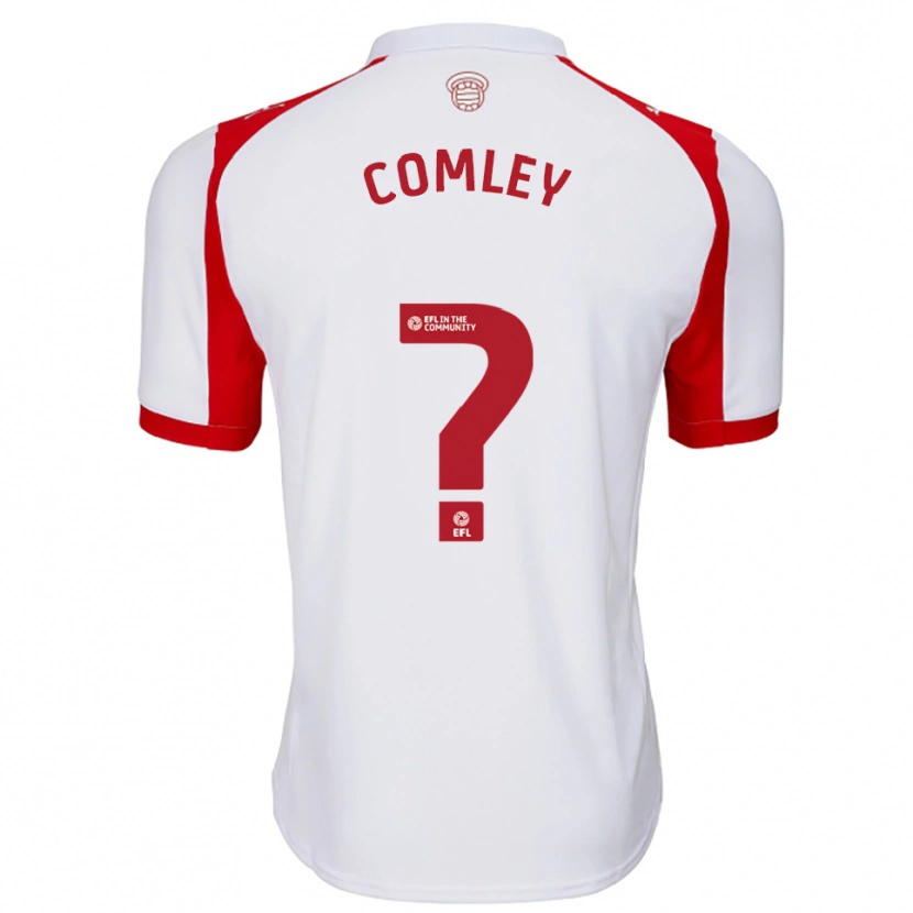 Danxen Kvinder Wyatt Comley #0 Hvid Rød Hjemmebane Spillertrøjer 2025/26 Trøje T-Shirt