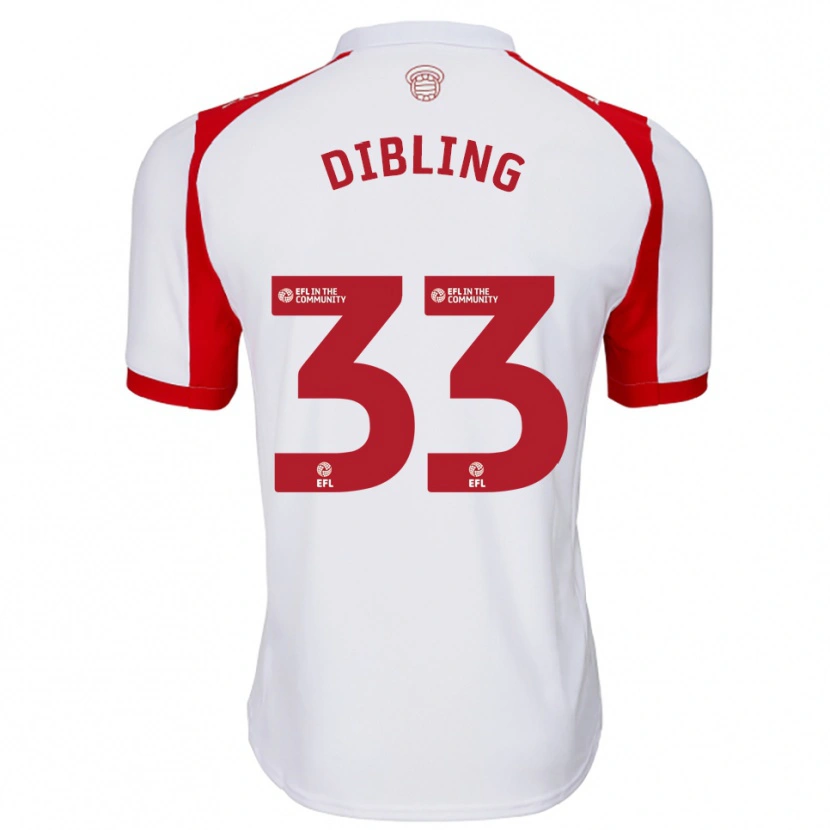 Danxen Kvinder Tyler Dibling #33 Hvid Rød Hjemmebane Spillertrøjer 2025/26 Trøje T-Shirt