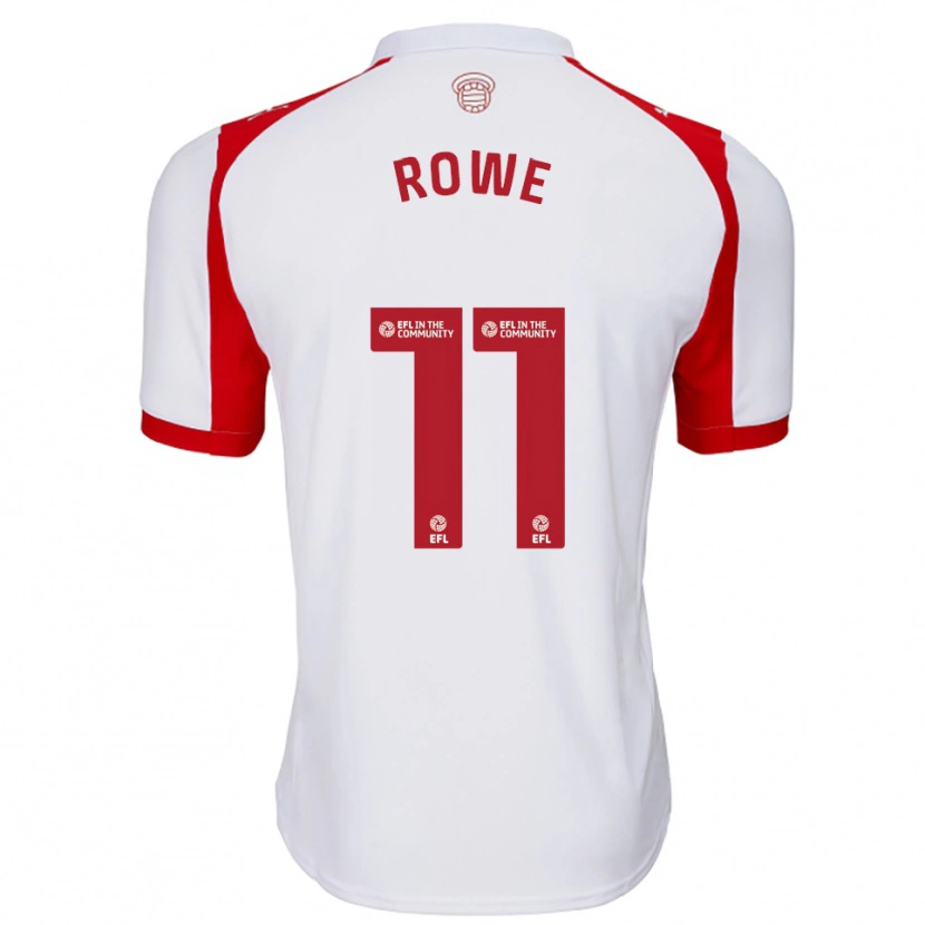 Danxen Kvinder Rachel Rowe #11 Hvid Rød Hjemmebane Spillertrøjer 2025/26 Trøje T-Shirt