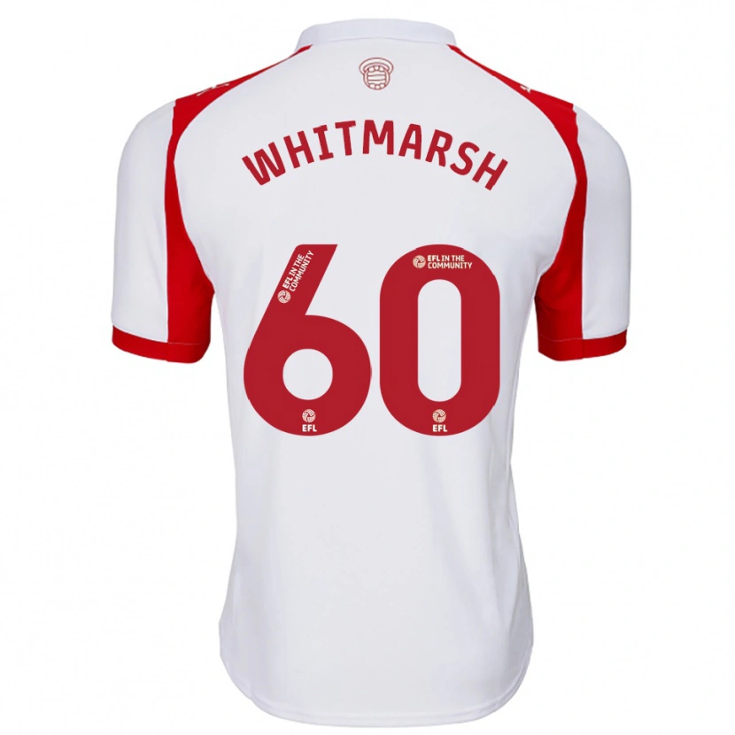 Danxen Kvinder Joe O'brien-Whitmarsh #60 Hvid Rød Hjemmebane Spillertrøjer 2025/26 Trøje T-Shirt