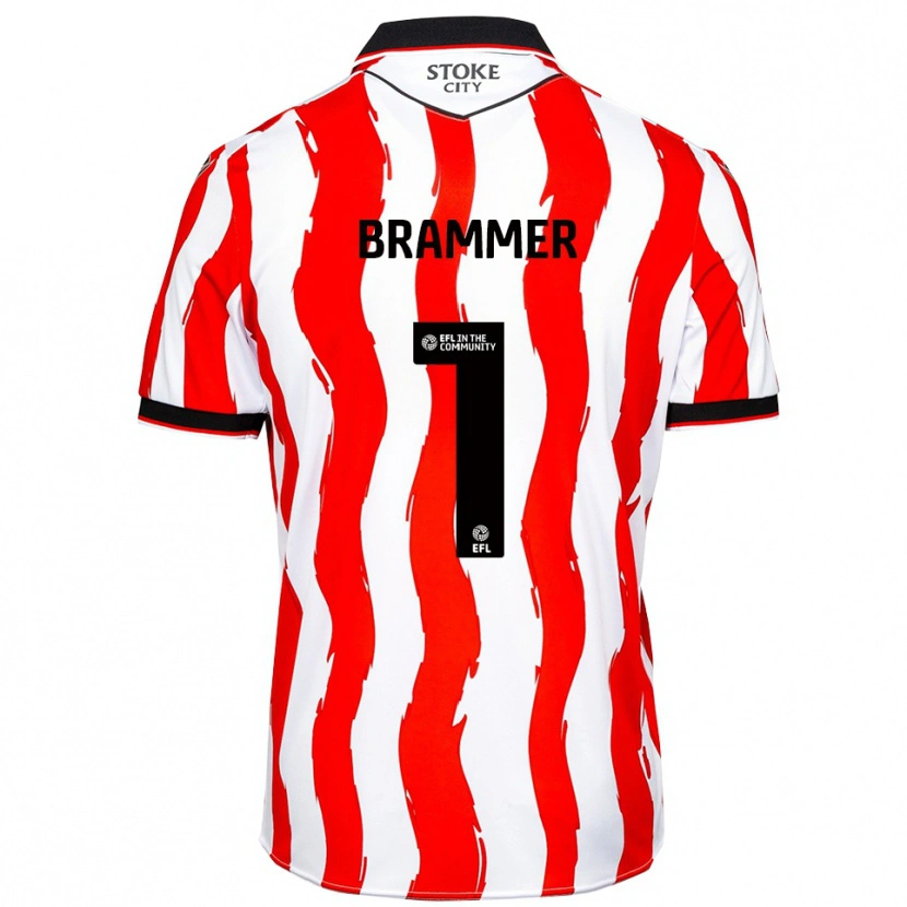 Danxen Kvinder Ruben Brammer #1 Hvid Rød Hjemmebane Spillertrøjer 2025/26 Trøje T-Shirt