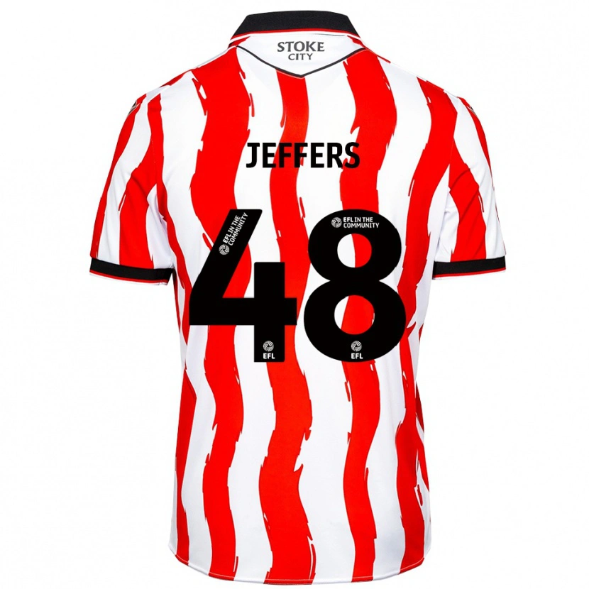 Danxen Kvinder Keke Jeffers #48 Hvid Rød Hjemmebane Spillertrøjer 2025/26 Trøje T-Shirt