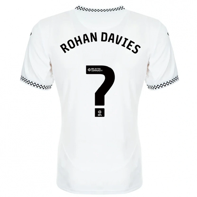 Danxen Kvinder Rohan Davies #0 Hvid Orange Hjemmebane Spillertrøjer 2025/26 Trøje T-Shirt