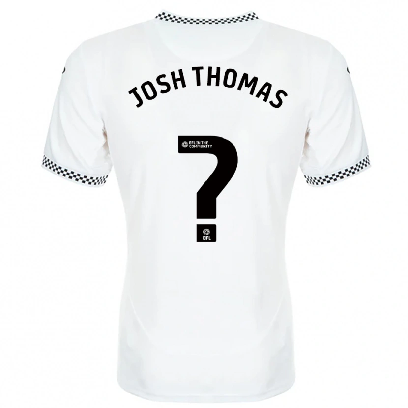 Danxen Kvinder Josh Thomas #0 Hvid Orange Hjemmebane Spillertrøjer 2025/26 Trøje T-Shirt
