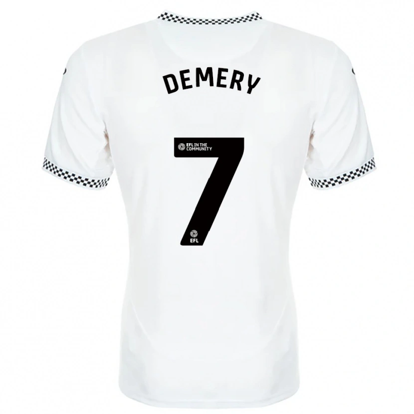 Danxen Kvinder Caleb Demery #7 Hvid Orange Hjemmebane Spillertrøjer 2025/26 Trøje T-Shirt