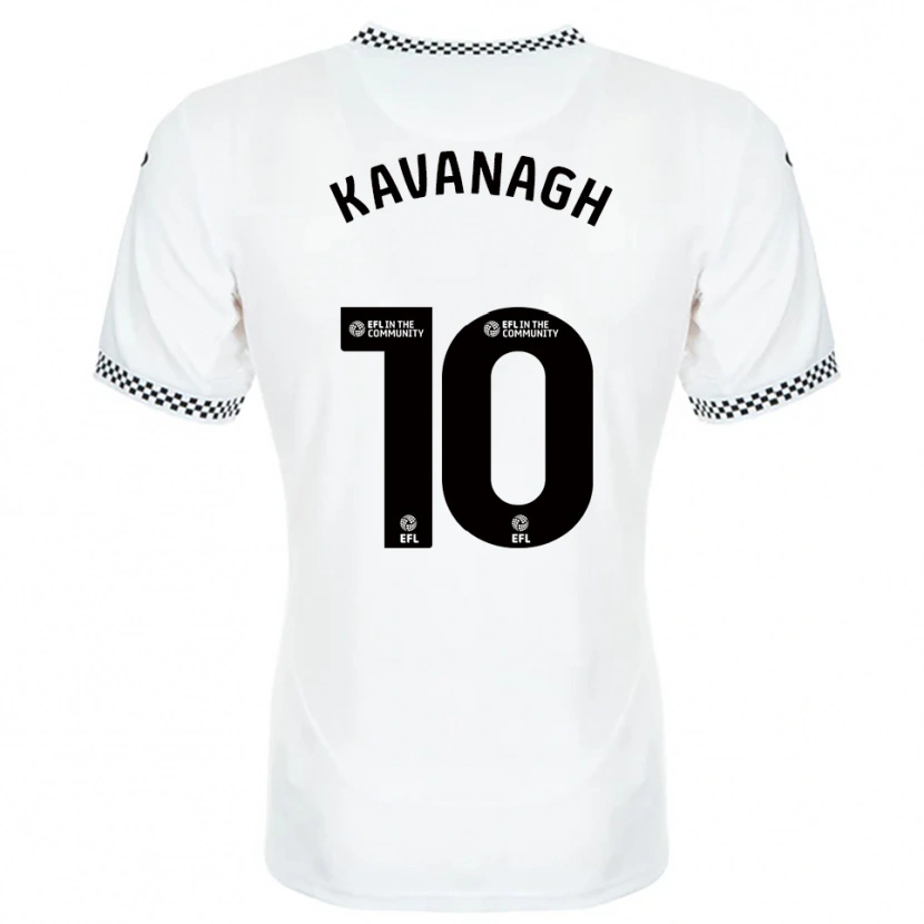 Danxen Kvinder Reece Kavanagh #10 Hvid Orange Hjemmebane Spillertrøjer 2025/26 Trøje T-Shirt