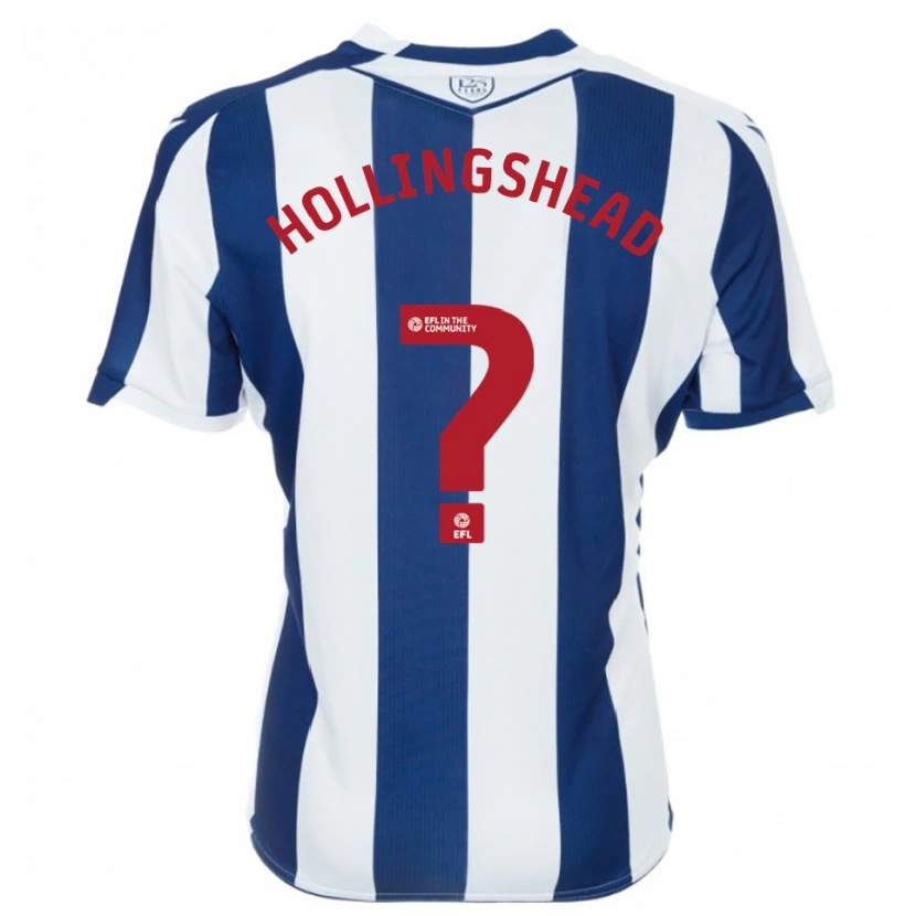 Danxen Kvinder Ronnie Hollingshead #0 Marine Hvid Hjemmebane Spillertrøjer 2025/26 Trøje T-Shirt