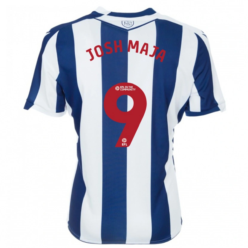 Danxen Kvinder Josh Maja #9 Marine Hvid Hjemmebane Spillertrøjer 2025/26 Trøje T-Shirt