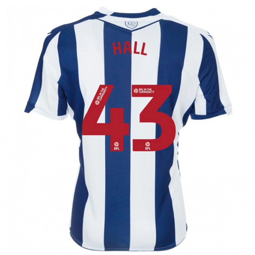 Danxen Kvinder Reece Hall #43 Marine Hvid Hjemmebane Spillertrøjer 2025/26 Trøje T-Shirt