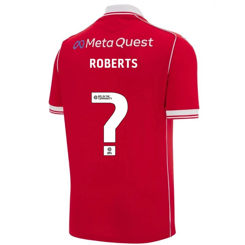 Danxen Kvinder Hari Roberts #0 Rød Hvid Hjemmebane Spillertrøjer 2025/26 Trøje T-Shirt