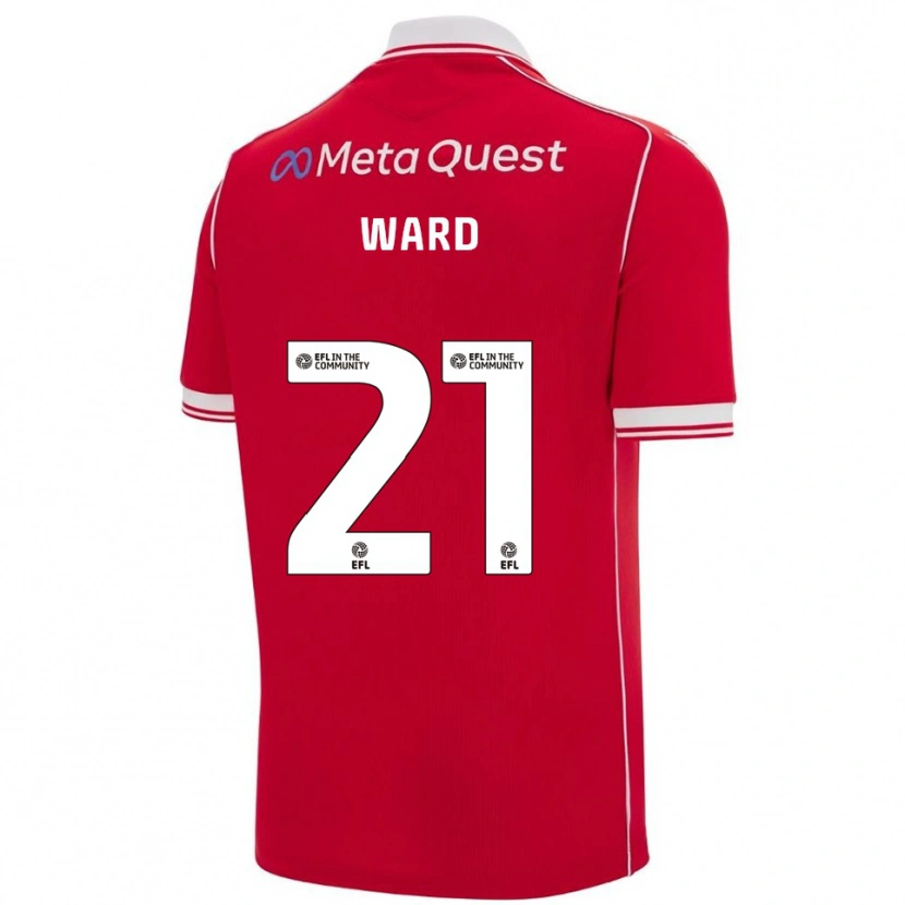 Danxen Kvinder Danny Ward #21 Rød Hvid Hjemmebane Spillertrøjer 2025/26 Trøje T-Shirt