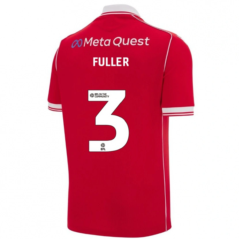 Danxen Kvinder Olivia Fuller #3 Rød Hvid Hjemmebane Spillertrøjer 2025/26 Trøje T-Shirt