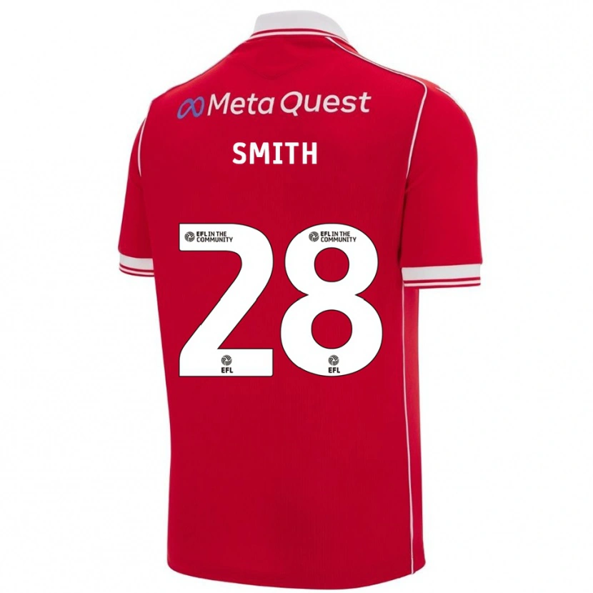 Danxen Kvinder Sam Smith #28 Rød Hvid Hjemmebane Spillertrøjer 2025/26 Trøje T-Shirt